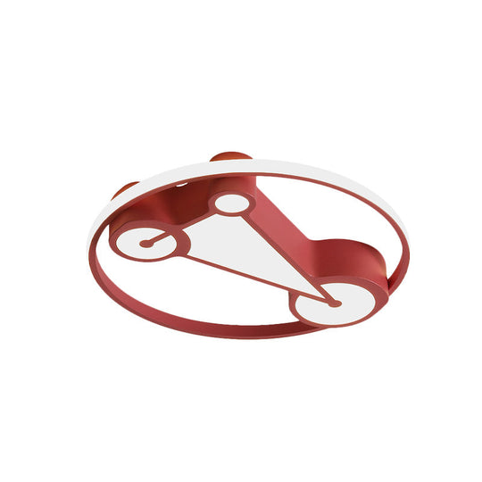 Kids Led Ceiling Lamp In Acrylic Geometry Design - White/Pink/Blue