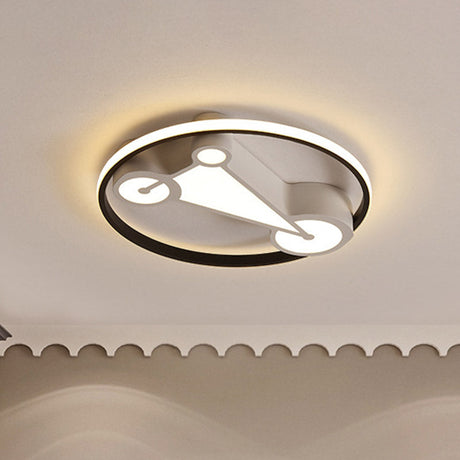 Kids Led Ceiling Lamp In Acrylic Geometry Design - White/Pink/Blue