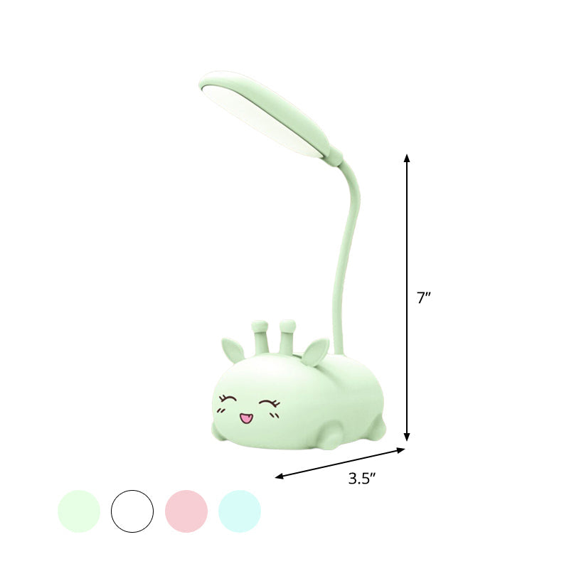 Zoey - Sika Cartoon Deer Desk Lamp Plastic Kid Room Led Night Light With Flexible Arm In