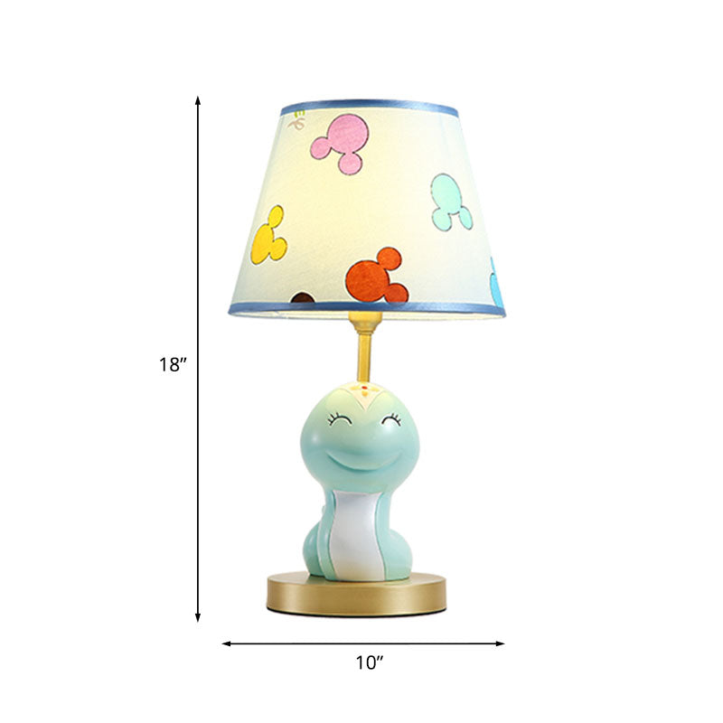 Alessia - Cute Snake Resin Night Lamp Blue Table Light For Kid’s Bedside