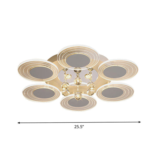 Contemporary Led Crystal Ball Flushmount Ceiling Lamp Wide 25.5/31.5 - Perfect For Living Room