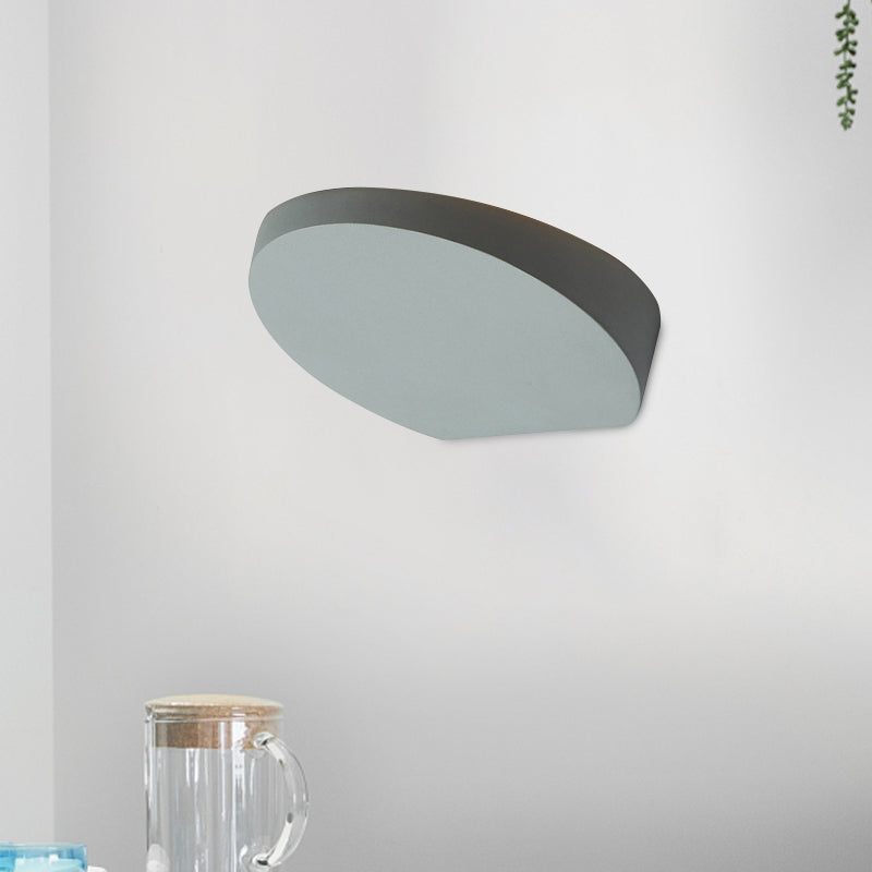 Minimalist Led Flush Wall Sconce In Aluminum With Black Grey Or White Finish - Ideal For Corridors