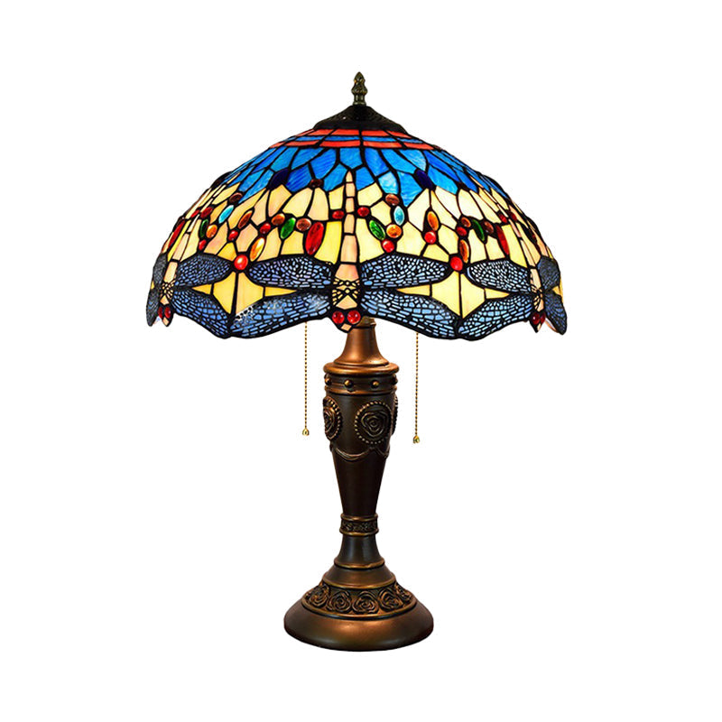 Daniela - Dragonfly Jeweled Table Lamp Mediterranean Inspired Nightstand Light
