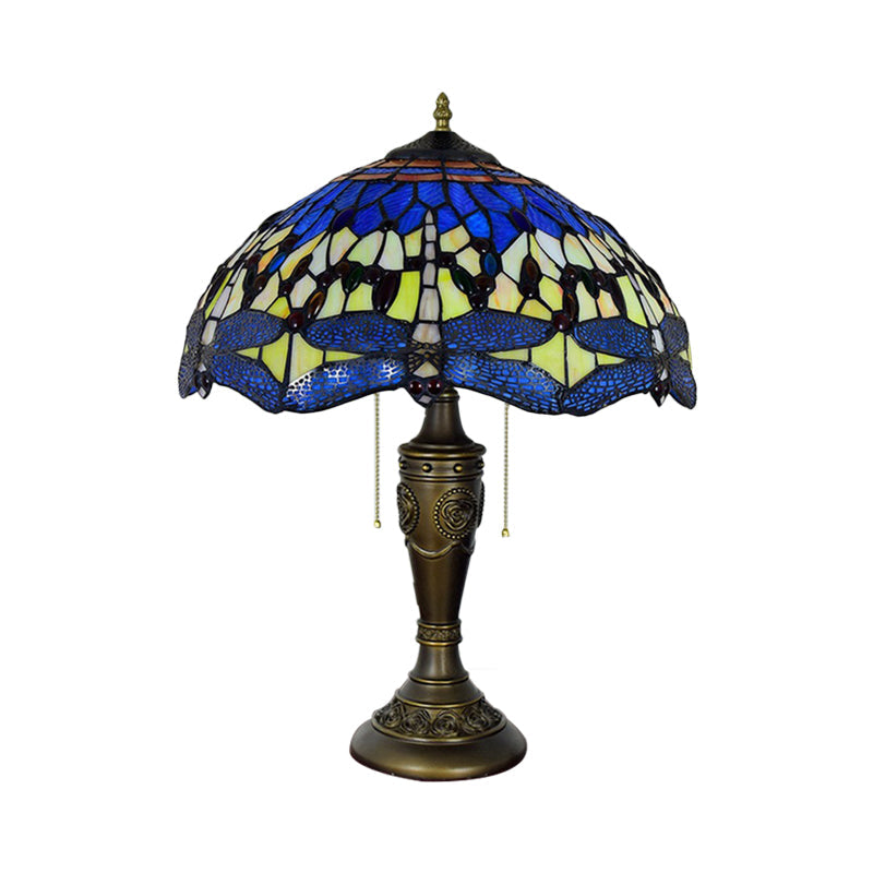 Daniela - Dragonfly Jeweled Table Lamp Mediterranean Inspired Nightstand Light