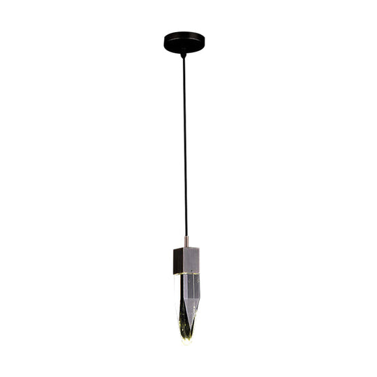 Modern Black Crystal Ceiling Light With Ice Block Design - Perfect For Living Room Suspensions