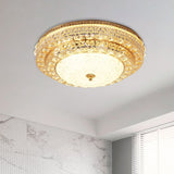 Gold Modernist Crystal Flushmount Led Bedroom Ceiling Light - 2-Tier Circle Design

Or

2-Tier