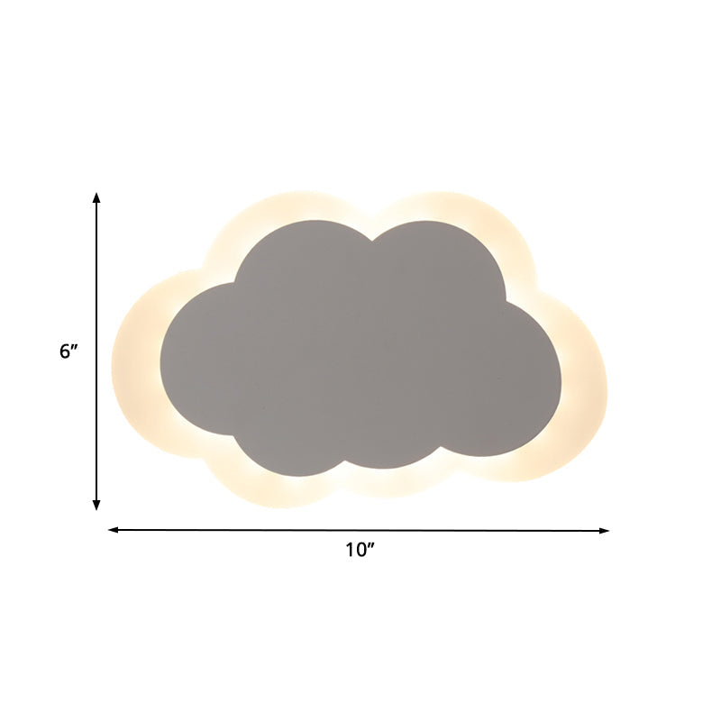 Minimal Cloud - Shaped Led Ceiling Lamp - Acrylic White Flushmount Light For Porch And Dining Room