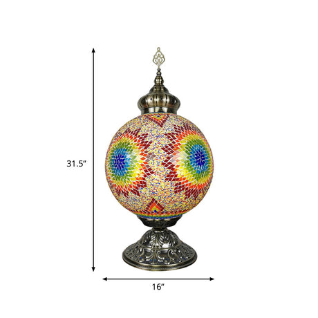 Vintage Art Glass Nightstand Light For Bedroom