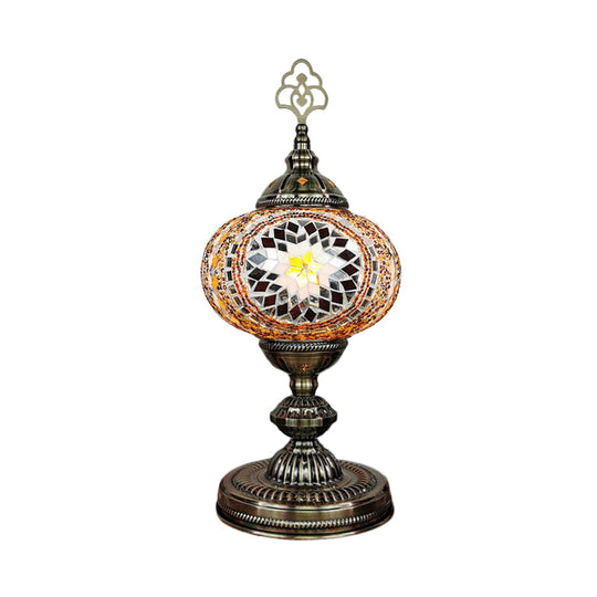 Caroline - Moroccan Oblong Night Light Stained Art Glass Lamp