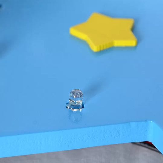 Kindergarten Ceiling Light: Cartoon Wood Flush Mount Propeller Plane Fixture - Blue (3 Bulbs)