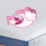 Nordic Led Flush Ceiling Light With Acrylic Starry Sky Design - Ideal For Childs Bedroom