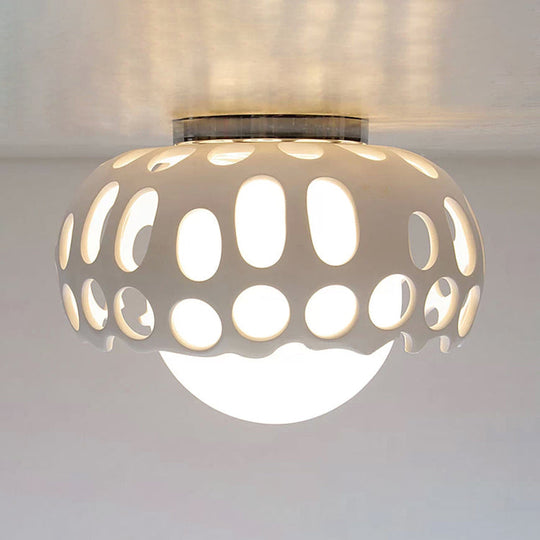 Creative White Baby Mushroom Ceiling Lamp For The Bedroom