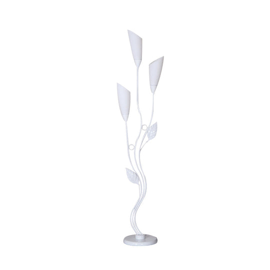 Modern Tree Floor Reading Lamp With Metallic Finish 3-Bulb Standing Light For Study Room Torchiere