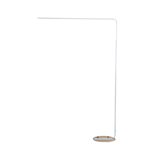 Contemporary Led Standing Floor Lamp For Living Room - Black/White Acrylic Adjustable Angle Reading