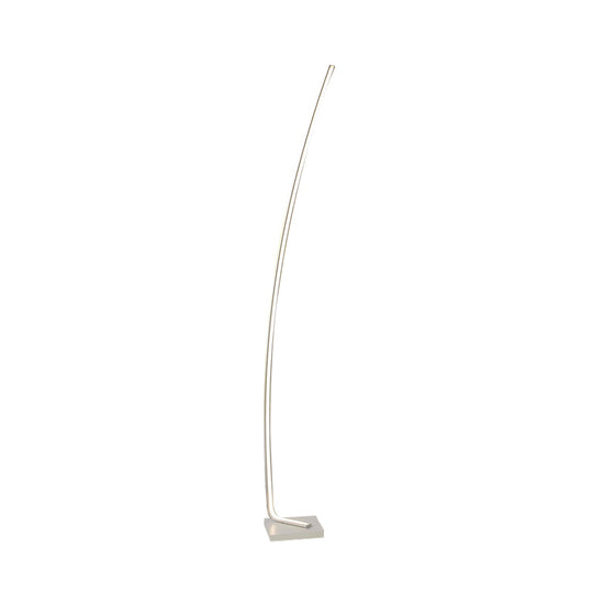 Metallic Curved Led Floor Lamp - Sleek Black/White/Gold Design For Reading Bedside And Stand-Up