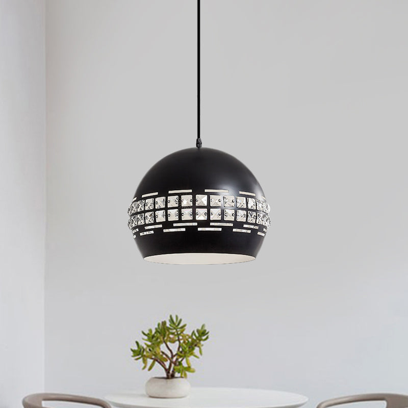 Modern Black Metal Pendant Ceiling Lamp With Minimalist Design