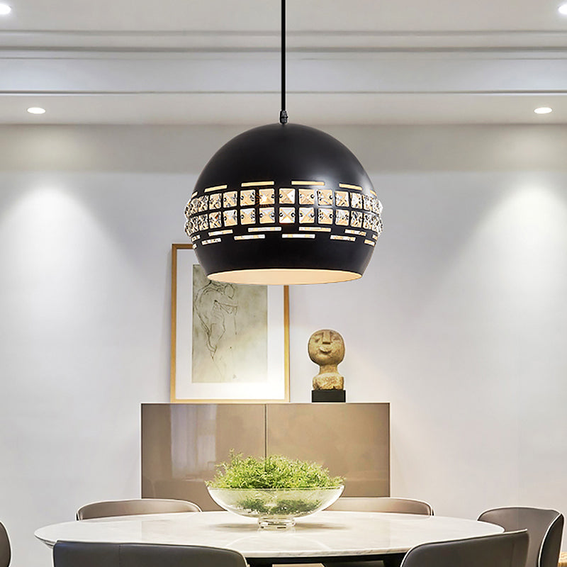 Modern Black Metal Pendant Ceiling Lamp With Minimalist Design