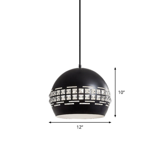 Modern Black Metal Pendant Ceiling Lamp With Minimalist Design