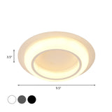 Nordic Led Circle Ceiling Light In Acrylic - Sleek Flush Mount For Bedroom
