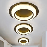 Nordic Led Circle Ceiling Light In Acrylic - Sleek Flush Mount For Bedroom