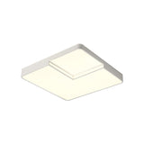 Modern Led Square Flush Mount Ceiling Light Fixture - White/Black White/Warm (16.5/20.5 W)