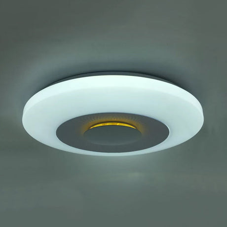 Modern Led Bedroom Flush Mount Fixture With Airship Acrylic Shade In Warm/Natural Light - White