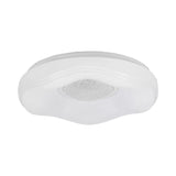 Modernist Led Flush Light With Acrylic White Flower Shade In White/Warm Available 15/19 Widths