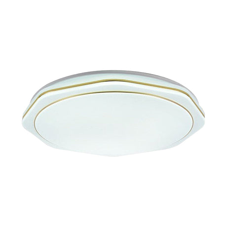 Modern White Led Acrylic Ceiling Lamp - 16’/19.5’ Geometry Flushmount For Bedroom Lighting