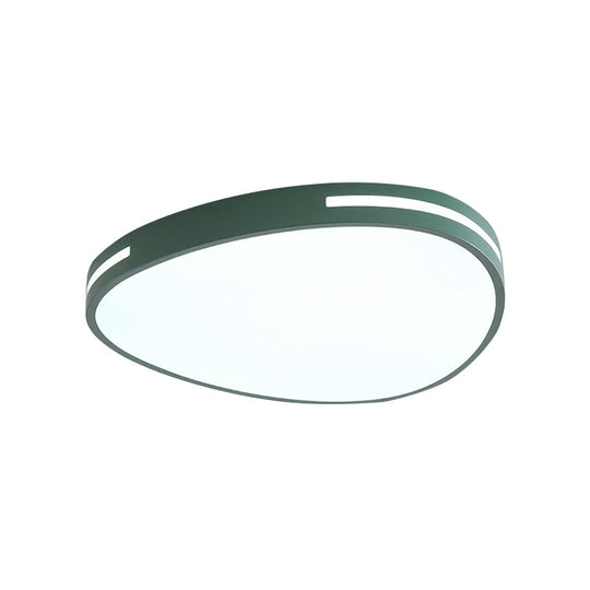 Teardrop Led Ceiling Light For Kindergarten And Bedroom - Nordic Style Green