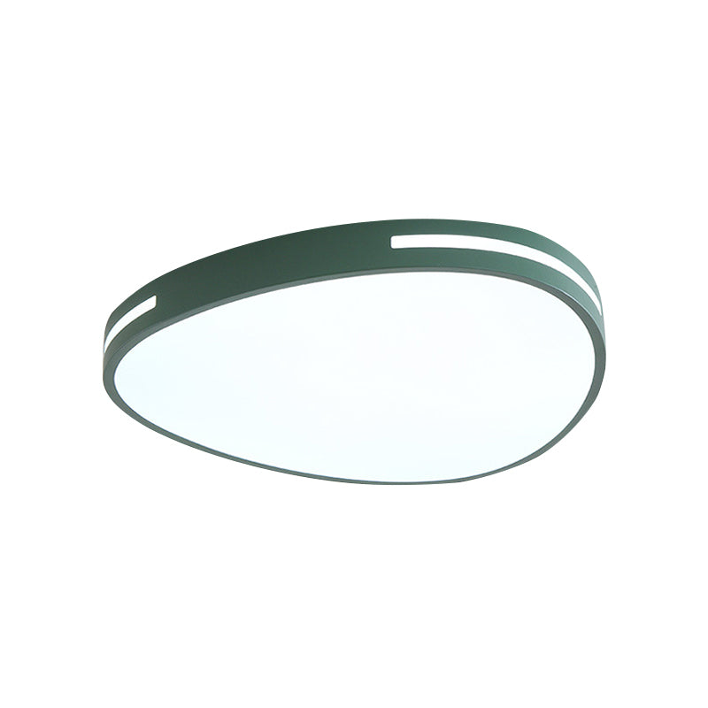 Teardrop Led Ceiling Light For Kindergarten And Bedroom - Nordic Style Green