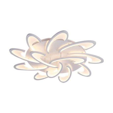 Modern Windmill Flush Ceiling Light - Acrylic Flushmount Fixture For Living Room With Multiple
