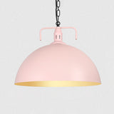 Stylish 1-Light Dark Blue Pendant Light For Living Room - 8’/10’ Domed Ceiling Fixture Pink / 10’
