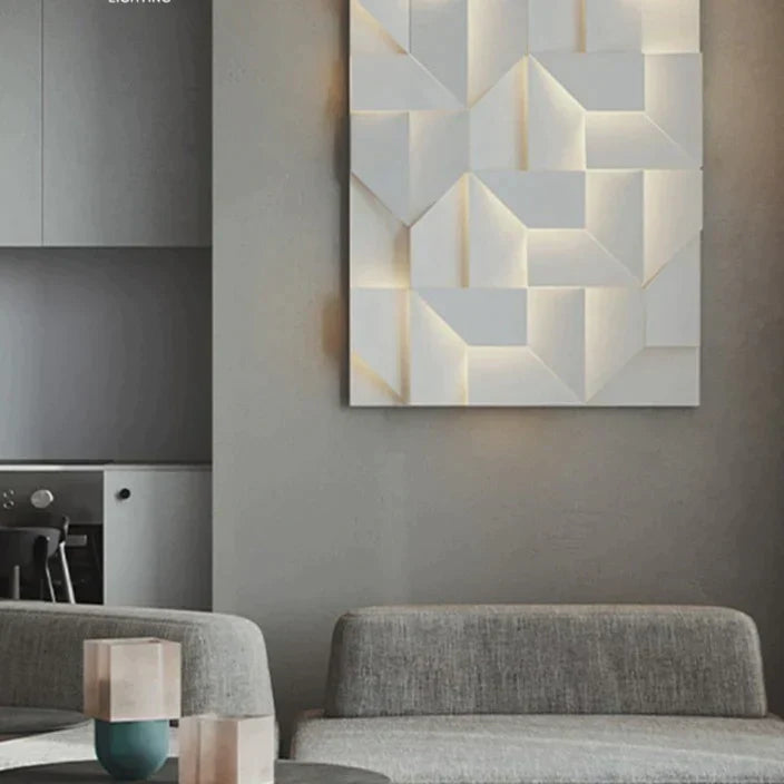 Creativ Indoor Outdoor Wall Lamp Geometric Art Lights Bedroom Living Room Staircase Background