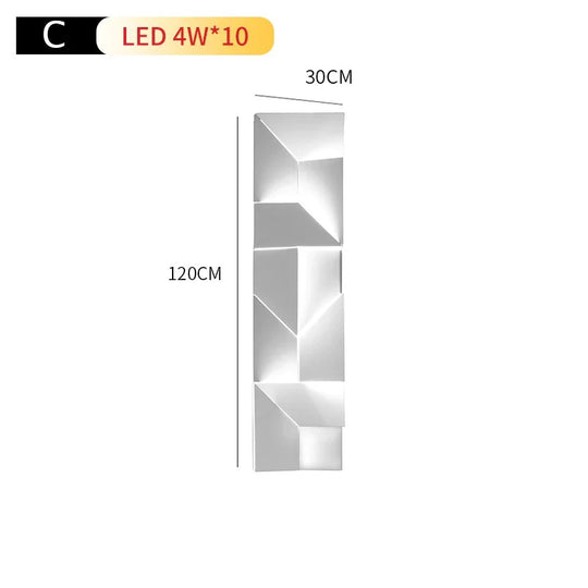 Creativ Indoor Outdoor Wall Lamp Geometric Art Lights Bedroom Living Room Staircase Background