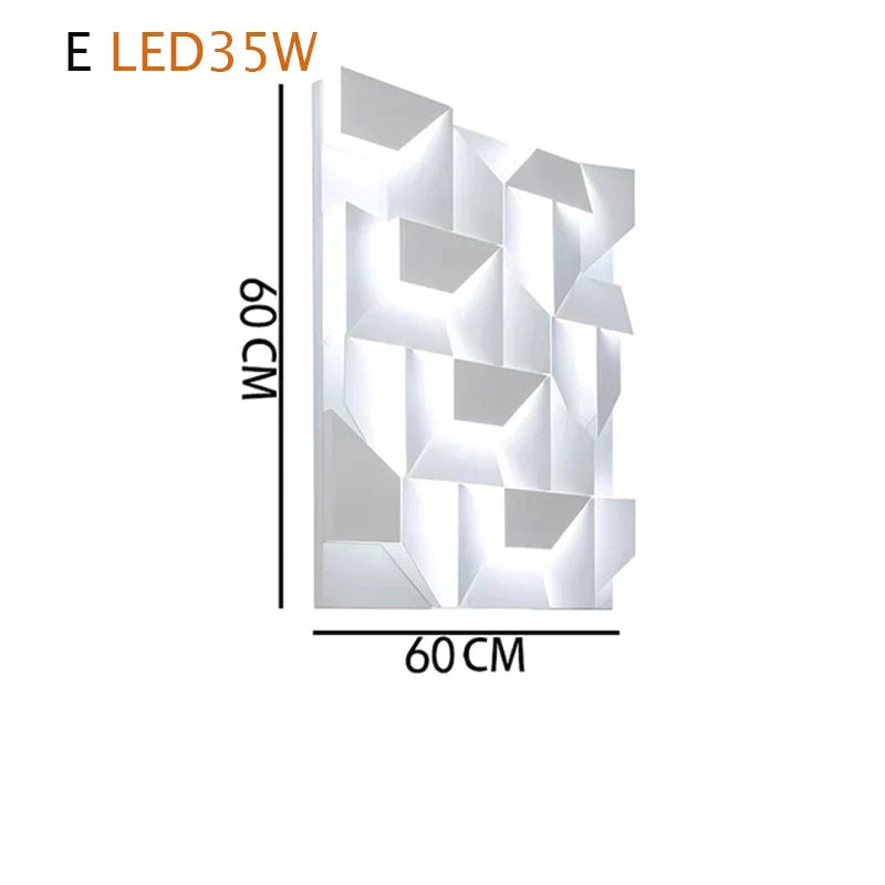 Creativ Indoor Outdoor Wall Lamp Geometric Art Lights Bedroom Living Room Staircase Background