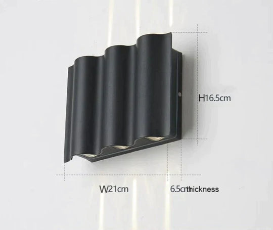 Ip65 Waterproof Led Outdoor Lighting Alumunim Wall Lamp Garden Villa Porch Sconce Lightings Black