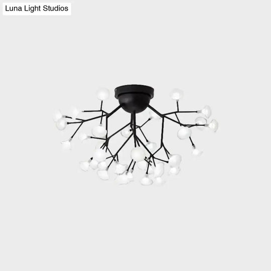 Minimalist Led Metal Flush Mount Ceiling Light For Living Room