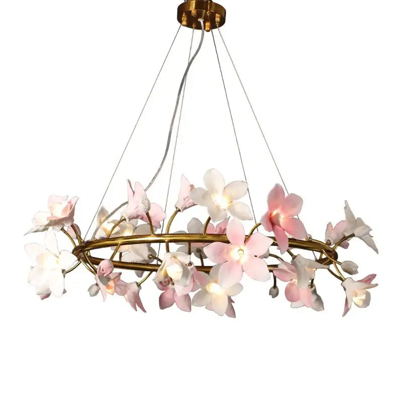 Florencia Ceramic Flower Chandelier – Postmodern Luxury Lighting