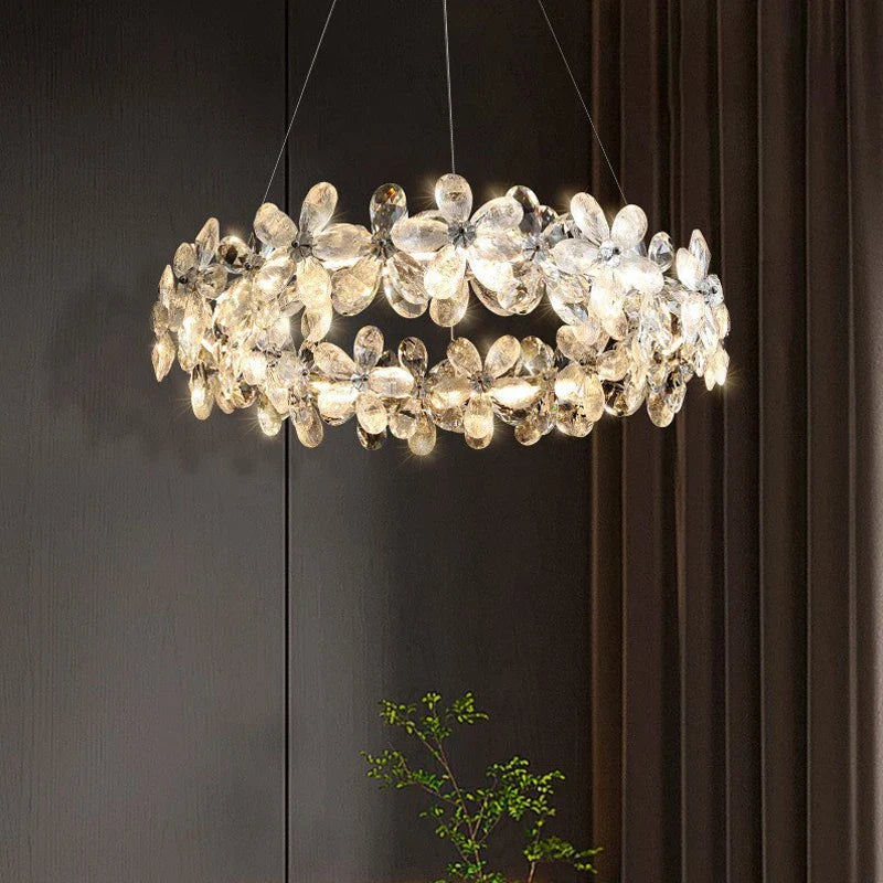 Celestia Modern Petal Crystal Chandelier – Luxury Chandelier