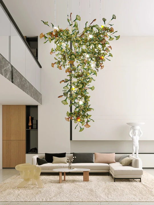 Elysian Ginkgo Glass Pendant Chandelier – Modern Luxury Lighting