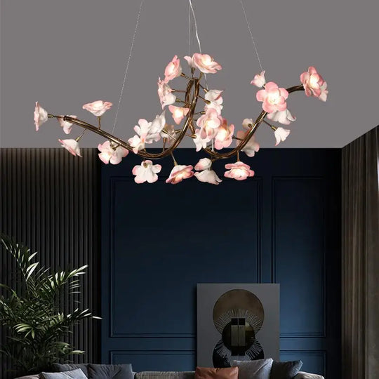 Florencia Ceramic Flower Chandelier – Postmodern Luxury Lighting