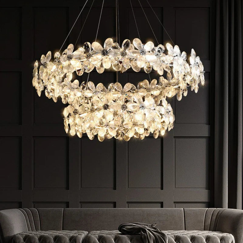 Celestia Modern Petal Crystal Chandelier – Luxury Chandelier