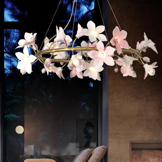 Florencia Ceramic Flower Chandelier – Postmodern Luxury Lighting