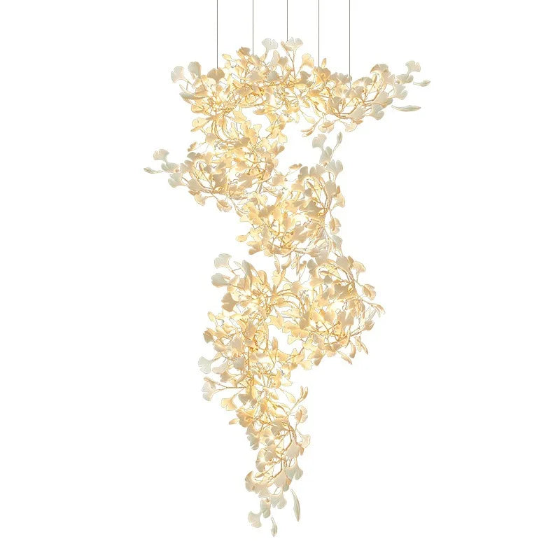 Liora Luxury Duplex Chandelier – Modern Villa Staircase Lighting