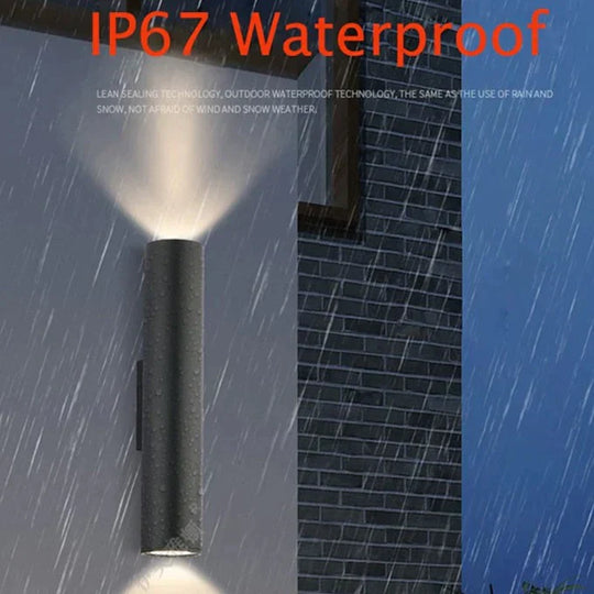 Waterproof Outdoor Led Wall Lamp Modern Ip67 Aluminum Light Black White Garden Porch Sconce 96V
