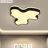 Abstract Flush Light - 16’/19.5’/23.5’ Width Black/White Shade Led Contemporary Mount In Warm/White