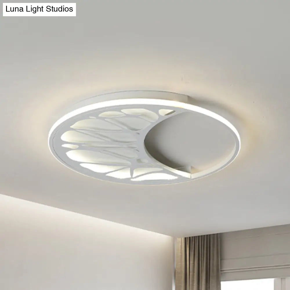 Abstract Pattern Led Ceiling Light For Modern Bathroom Decor White /