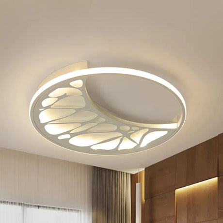 Abstract Pattern Led Ceiling Light For Modern Bathroom Decor White / Warm