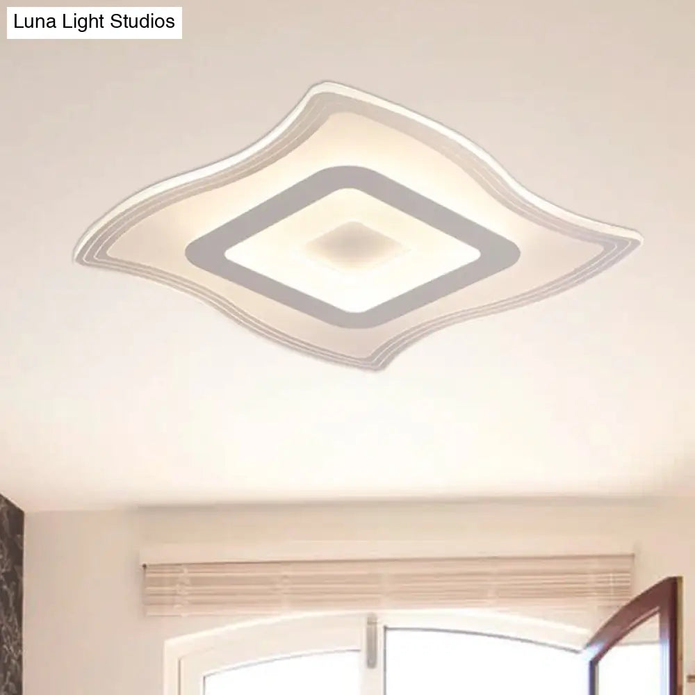Acrylic Carpet Flush Ceiling Light - Modern Led Mount Lamp | 16.5/20.5/23.5 Wide Warm/White