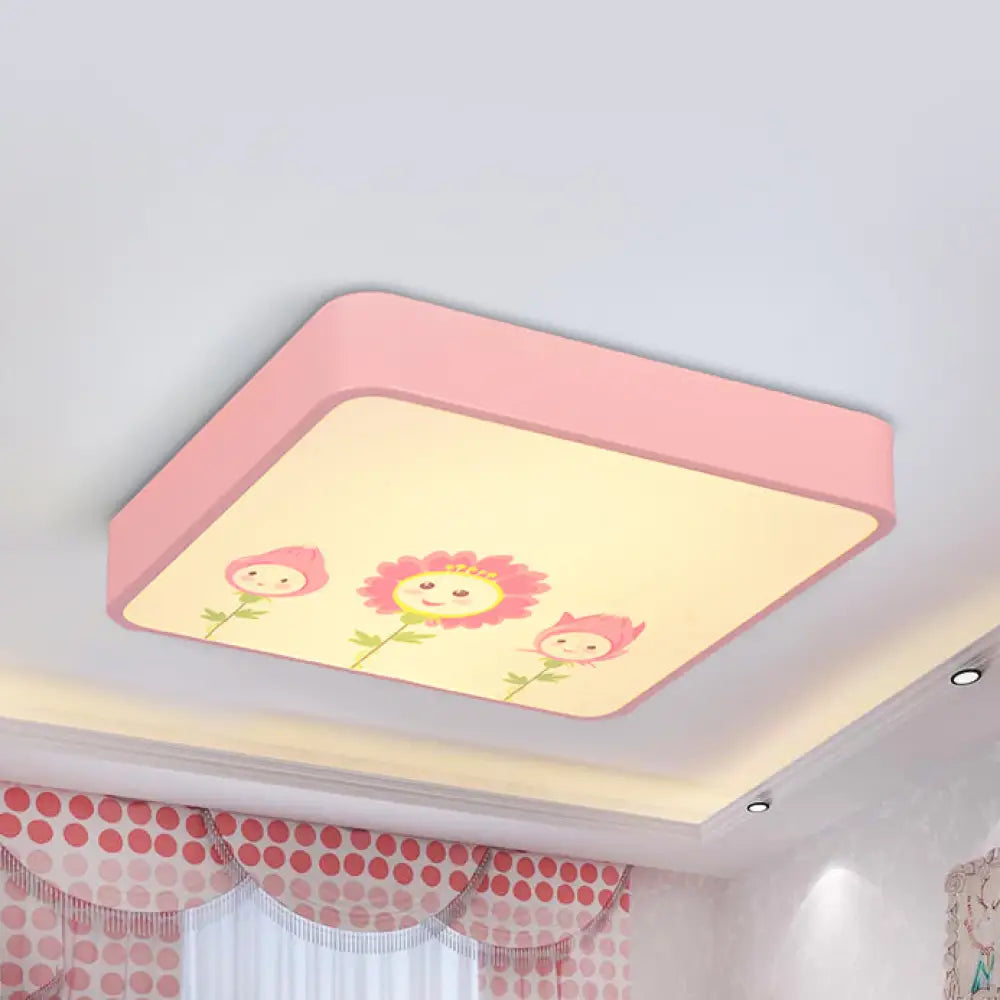 Acrylic Cartoon Flush Mount Ceiling Light For Kids Bedroom